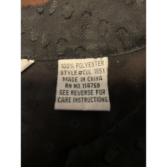 Capacity Unlimited Sheer Black Polka Dot Blouse Size M - Picture 7 of 7